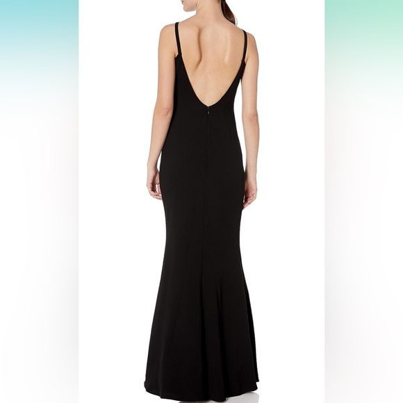 Calvin Klein High Neck Black Gown - Picture 3 of 5